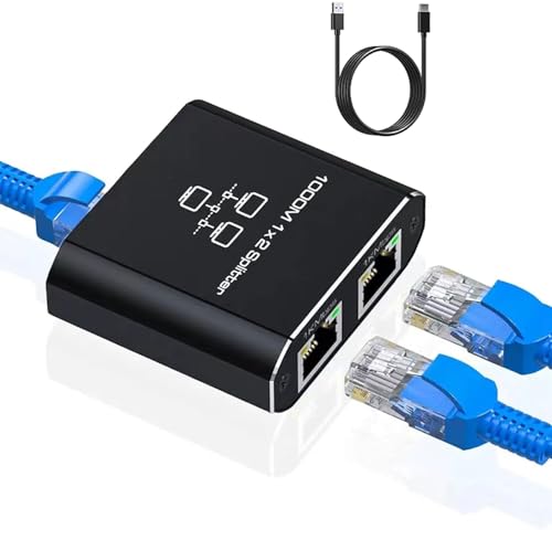 Switch Ethernet 2 Porte 1000Mbps Switch Di Rete Lan Rj45 1 A 2 Sdoppiatore Ethernet Di Rete Gigabit Con Cavo Usb 3.0 A Type-C Splitter Ethernet Per Co