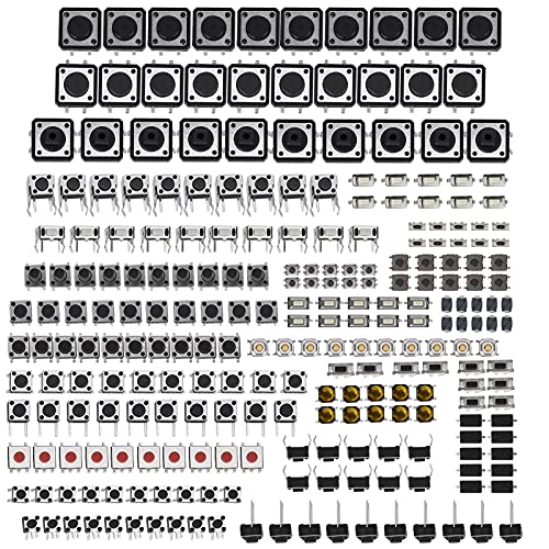 Buachois Interruttori A Pulsante Tattili,25 Valori 12V 50Ma,Pcb Momentaneo Switch A Pulsante Tattile,Micro Momentaneo Assortimento Kit,Per Autoveicoli