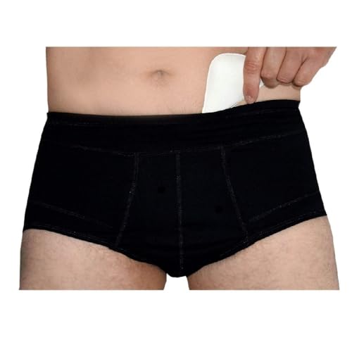 Tlm Slip Ernia Inguinale Maschile Nero Taglia 7 - Circonferenza Vita 82-94 Cm