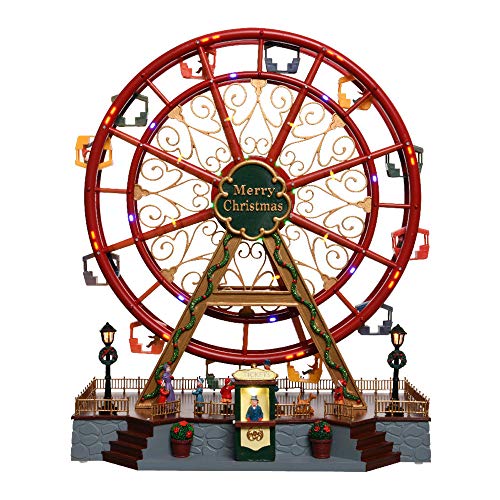 Kaemingk Large Illuminated Ferris Wheel With Movement 37X21X45Cm 1 Piece