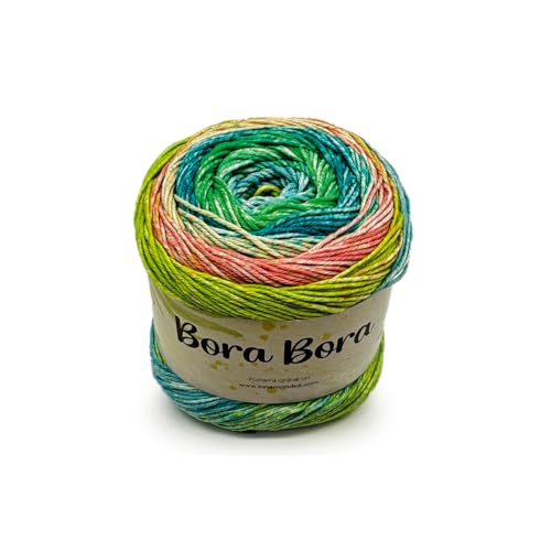 Bora Bora Mondial Cotone Egitto 70% Bambù 30% (Turchese/Verde/Azzurro/Rosa - 927)