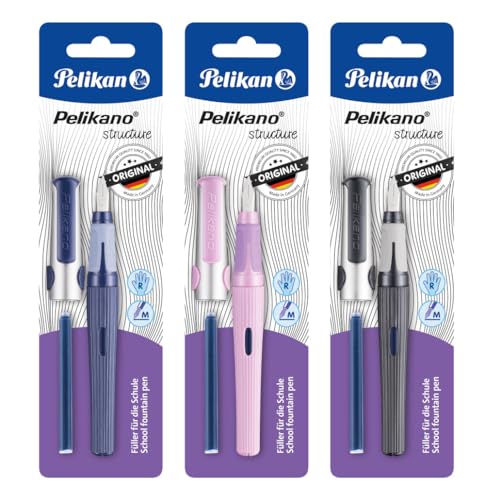 Pelikan Pelikano Penna Stilografica Per Destrorsi, Design Elegante, Per Ufficio, Scuola, Studio, Lavoro, Firma, Calligrafia, Scrittura | Scrittura Di