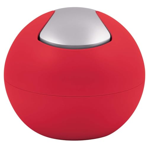 Spirella, Pattumiera Da Bagno, 1 L, Con Coperchio Basculante, Colore: Rosso Opaco