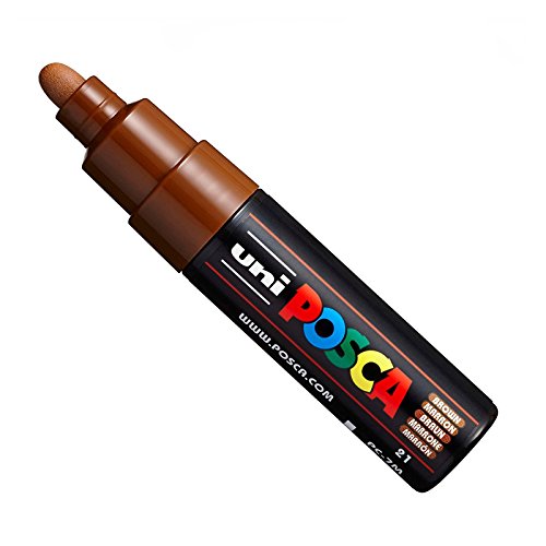 Pennarello Uni Posca Pc-7 M Penna Artistica – Punta Pennino 4.5 – 5.5 Mm – 15 Colori – Nuova Uscita 2017 Brown