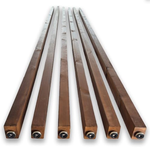 Set Da 6 Listelli Decorativi Per Muro, Soffitto, Divisori, Da 4,5X6X300 Cm, Color Teak