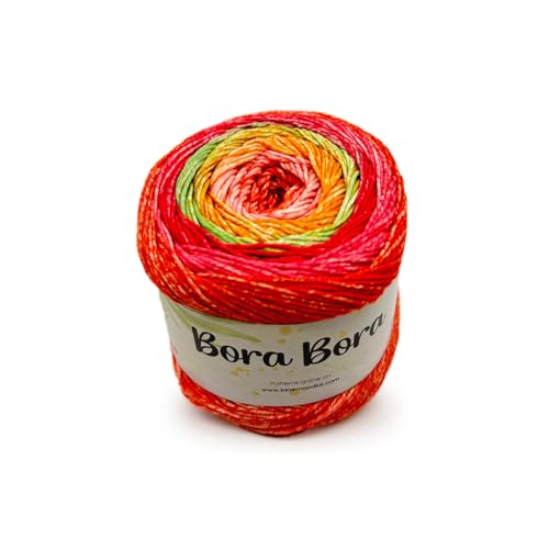 Bora Bora Mondial Cotone Egitto 70% Bambù 30% (Rosa/Arancio/Anguria/Verde - 924)