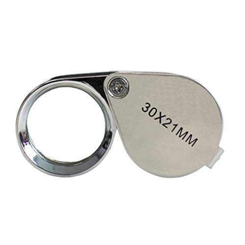 Digiflex Lente D'Ingrandimento Per Gioiellieri 30 X 21 Mm - Lente Gioielliere 30X - Monocolo Orologiaio - Lente Di Ingrandimento Tascabile - Professio
