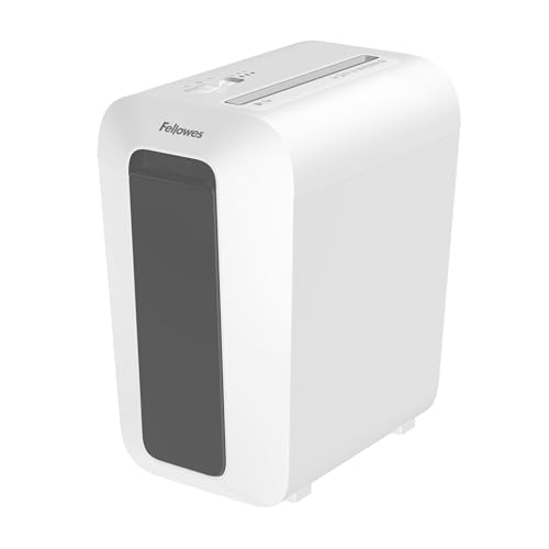 Fellowes Distruggi Documenti A Frammento Lx65, 10 Fogli, Per Casa E Piccolo Ufficio, Uso Personale, Cestino Da 22 Litri, Distruggidocumenti Con Tecnol