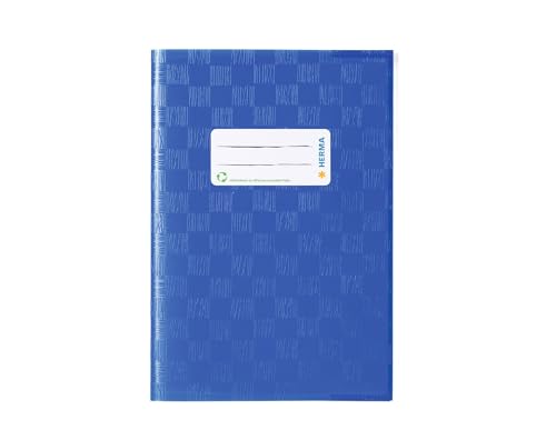 Herma 7423 Copertina Per Quaderni, Din A5, Copertine Con Etichetta Per Nome, Effetto Rafia, In Pellicola Di Polipropilene Resistente E Lavabile, Set D