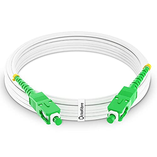 Octofibre – Cavo In Fibra Ottica Arancione Sfr Bouygues – 5 M – Rinforzato Con Schermatura Kevlar – Prolunga/Giarretiere Fibra Ottica – Da Sc Apc A Sc