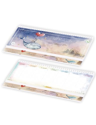 Akena Calendario Weekly Tavolo 2025 Disaegnata Spiralato 15X32