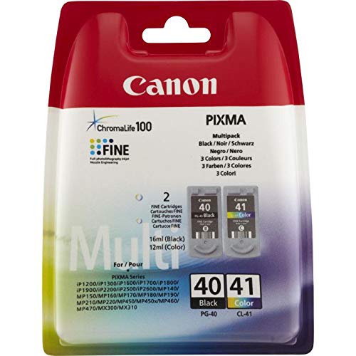 Mulipack Originale Canon Pg-40 Cl-41 0615B043 Per Canon Pixma Ip2200 Mp150 Mp170 0615B001 + 0617B001
