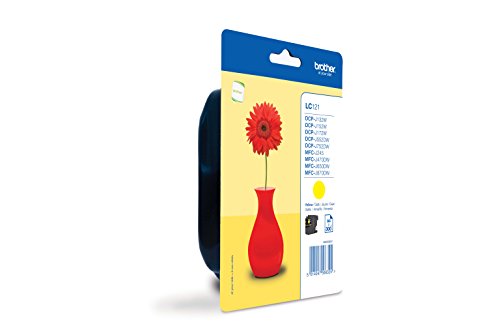 Brother Lc-121Y Yellow Ink Cartridge - Ink Cartridges (Yellow, Dcp-J152W, Dcp-J552Dw, Dcp-J752Dw, Mfc-J470Dw, Mfc-J870Dw, Standard, Inkjet, Blister)