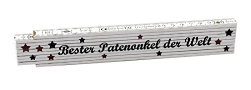 Metro Pieghevole “Bester Patenonkel Der Welt”, Da Regalare, Per Il Compleanno, Per Natale.