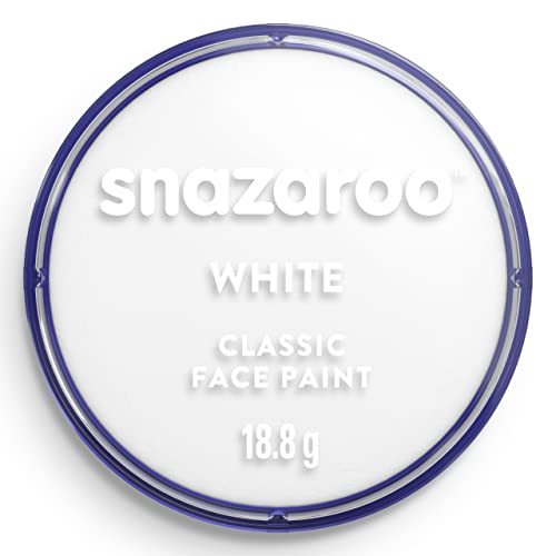 Snazaroo - Pittura Per Viso E Corpo, Trucchi Da Viso Per Travestimenti, Per Bambini E Adulti, 18Ml, Colore Bianco