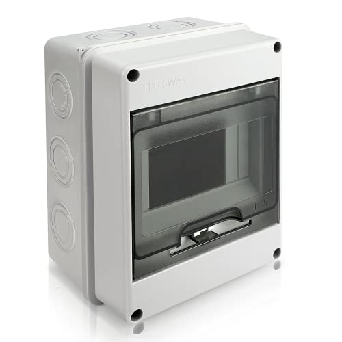 Royouzi Quadro Elettrico Esterno, 5 Moduli Scatola Di Derivazione Elettrica Da Esterno Stagna, Ip65 Centralino Da Parete, Scatola Derivazione Esterna