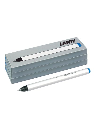 Lamy T11 - Set Di 3 Cartucce A Sfera Con Grande Riserva Di Inchiostro E Punta In Acciaio Inox, Colore Blu (Cancellabile), Per Penna Roller Modello 311