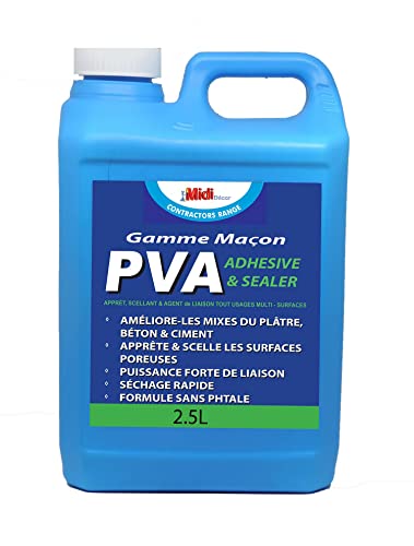 Midi Decor Pva – Colla Industial – Serie Mason – Adesivo E Sigillante – Incolore 2,5 Litri