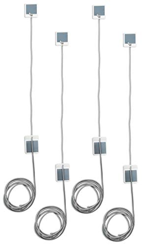 Sigel Mu221 Cordino Elastico Autoadesivo Per Lavagna / Scrum / Kanban, Divisori Colonne, Riposizionabile, 4 Pz., Grigio