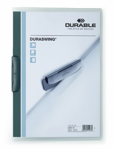 Durable 229037 Confezione Da 5 Cartelline Portadocumenti, A4, Grafite