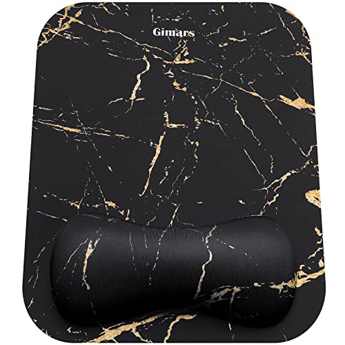 Gimars Tappetino Mouse Poggiapolsi, Mouse Pad Ergonomico In Memory Foam, Mousepad Gaming Con Supporto Poggia Polsi E Base Antiscivolo Per Computer Lap