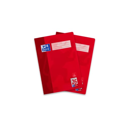 Oxford - Quaderni A4 A Righe Rigatura 26 – A Quadretti. Formato A4 Colore: Rosso