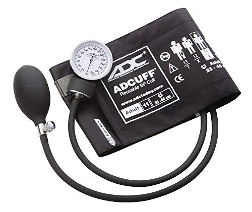 Adc 760-11Abk Prosphyg 760 - Sfigmomanometro Aneroide Tascabile Con Polsino Per Pressione Sanguigna In Nylon, Per Adulti, Colore: Nero | Strumenti Med