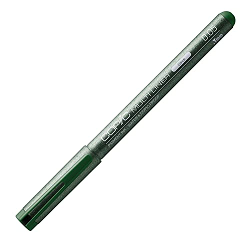 Copic Multiliner 0,05 Mm, Oliva, Fineliner Con Punta Fine E Inchiostro Pigmentato Resistente All'Acqua