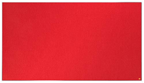 Nobo Pannello In Feltro Widescreen, 1550 X 870 Mm, Cornice Sottile, Sistema Di Montaggio Invisamount, Gamma Impression Pro, Rosso, 1915422
