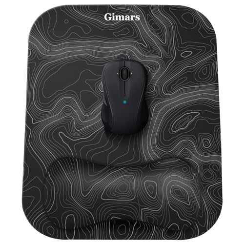 Gimars Tappetino Mouse Poggiapolsi, Mouse Pad Ergonomico In Memory Foam, Mousepad Gaming Con Supporto Poggia Polsi E Base Antiscivolo Per Computer Lap