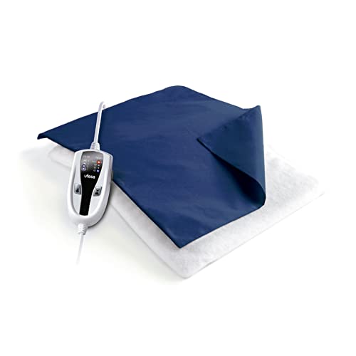 Ufesa Flexy Heat N Cuscino Termico Elettrico 38X27Cm, 100W, 4 Livelli Di Temperatura, Timer, Spegnimento Automatico, Federa Tessile Azzurra