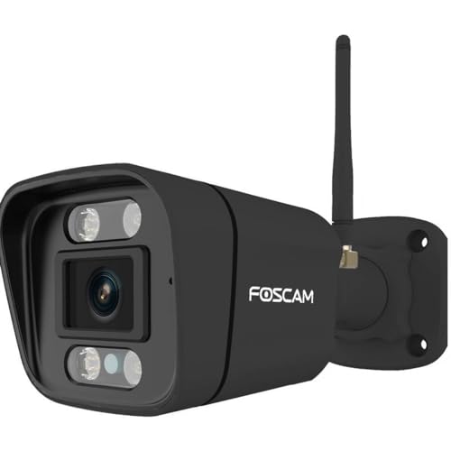Foscam V5P Wlan Überwachungskamera Schwarz 5Mp (3072X1728), Dual-Band Wlan, Integrierter Scheinwerfer Und Sirene