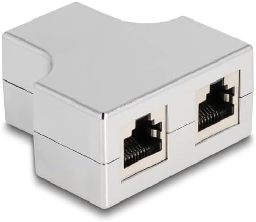 Delock Adattatore Rj45 Splitter/T 1 X Rj45 Femmina A 2 X Rj45 Femmina Cat.5E Stp