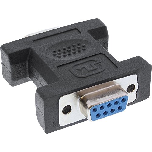 Inline 22131 Adattatore Mini-Gender-Changer, Sub-D 9Poli Maschio A Sub-D 9Poli Femmina, Nero