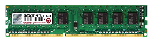 Transcend Ts512Mlk64W6H, 4 Gb Ddr3, 1600 Mhz, U-Dimm, 1Rx8 1.35 V Low Voltage