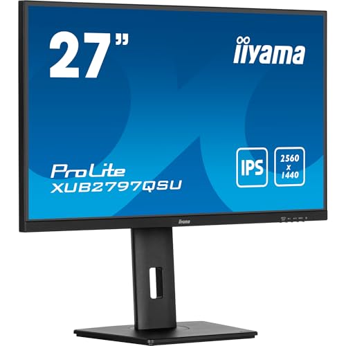 Iiyama Monitor Xub2797Qsu-B2-27, Ips, 2560 X 1440/100Hz, 1H1Dp, Has