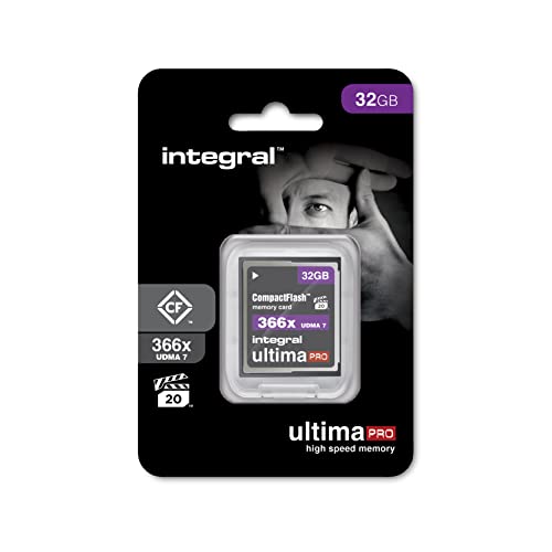 Integral Scheda Di Memoria Compatta Da 32 Gb Udma-7 366X Vpg-20 55 Mb/S In Lettura E 25 Mb/S In Scrittura Professionale Ad Alta Velocità