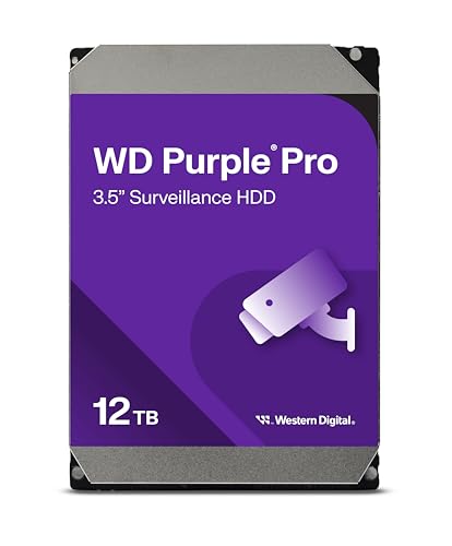 Western Digital 12 Tb Wd Purple Pro, Hard Disk Per La Videosorveglianza, Con Tecnologia Allframe