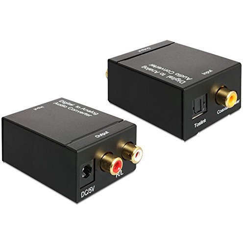 Delock 62444 Cavo Di Interfaccia E Adattatore 1Xtoslink S/Pdif, 1Xcoaxial S/Pdif 2Xrca Nero