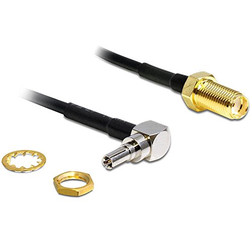 Delock Cable De Antena Sma Hembra Am Einbau Crc-9 90° Macho 200 Mm