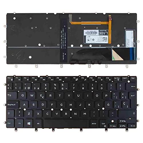 Portatilmovil® - Tastiera Retroilluminata Per Notebook Dell Xps 13 9343 9350 7347 7348 Nero