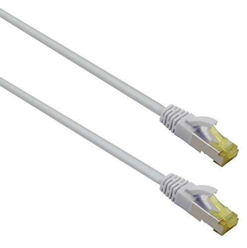 Helos Cavo Patch Ultra Flessibile S/Ftp Cat 6A Tp Tpe, Grigio, 15 M