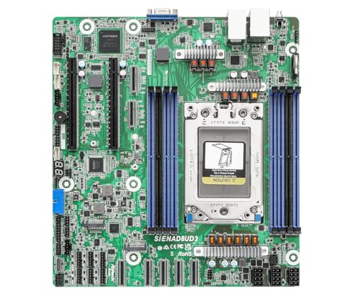 Asrock Rack Scheda Madre Per Server Sienad8Ud3 Deep Micro-Atx Single Socket Sp6 (Lga 4844), Amd Epyc™ 8004 Series