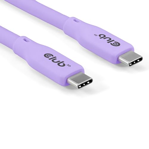 Club 3D Cac-3004 Lifestyle - Cavo Usb-C Pd 240 W, 20 Gbps, 2 M, Colore: Lilla