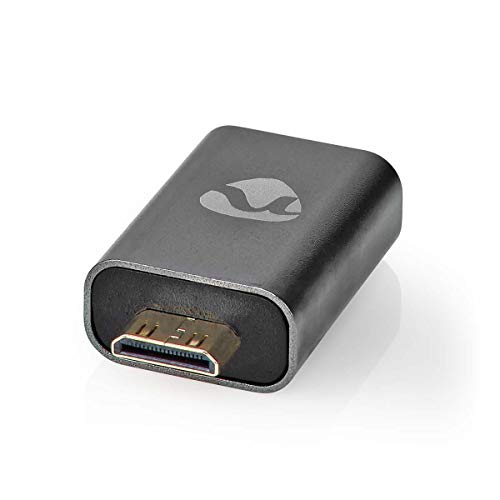Adattatore Hdmit | Hdmit Maschio / Mini Connettore Hdmi T | Hdmi T Femmina / Uscita Hdmi T | Placcato Oro | Dritta | Alluminio | Grigio Canna Di Fucil
