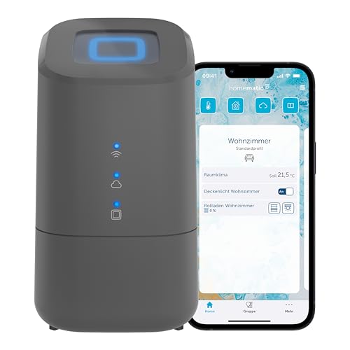 Homematic Ip Home Control Unit, Antracite, Smart Home Centrale, Controllo Digitale Tramite App Gratuita, Alexa E Google Assistant, Modalità Online E O