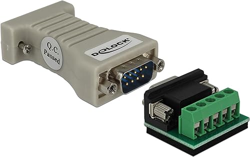 Delock Convertitore 1 X Seriale Rs-232 Db9 Femmina A 1 X Seriale Rs-422485 Db9 Maschio Con Protezione Esd 15 Kv (62920)