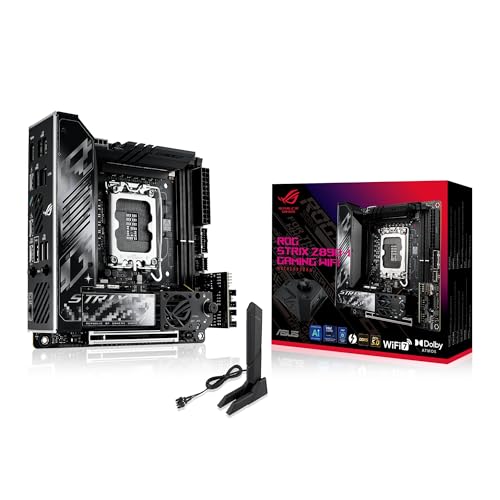 Asus Rog Strix Z890-I Gaming Wifi, Scheda Madre Intel Mini-Itx, 10+1+2+1 Fasi Di Alimentazione, Slot Ddr5, Pcie 5.0, Gpu Di Nuova Generazione, 2 Slot