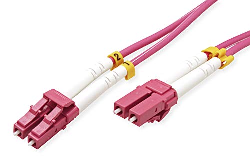 Value Cavo Di Connessione In Fibra Ottica 50/125Μm Om4 Lc/Lc Viola 10M
