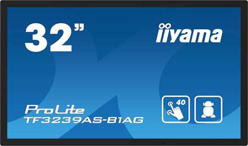 Iiyama Prolite Tf3239As-B1Ag - Monitor Led Ips Full Hd Open Frame 40 Punti Multitouch Bonded Pcap Capacitivo Hdmi Dp Rj45 Rs-232C Usb2.0 Ip65 Android